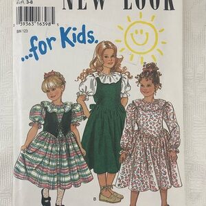 Pattern 6329 New Look Kids Dress Pattern UNCUT